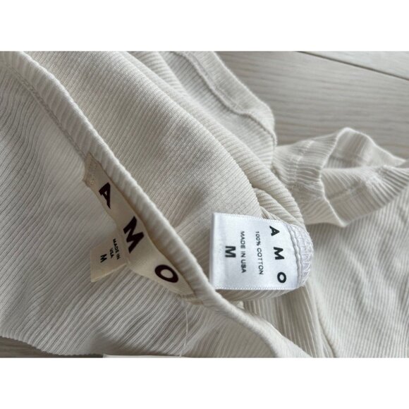 Amo Cotton Rib Top Off White ( M ) - Picture 2 of 2